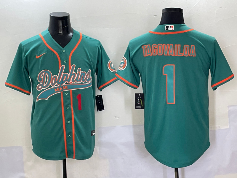Men 2025 NFL Nike Miami Dolphins #1 Tagovailoa green jerseys style 2->miami dolphins->NFL Jersey